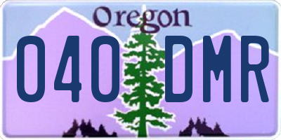 OR license plate 040DMR