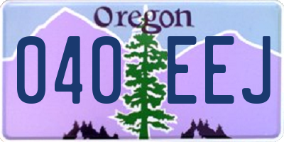 OR license plate 040EEJ