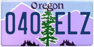 OR license plate 040ELZ