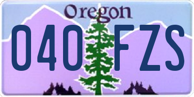 OR license plate 040FZS