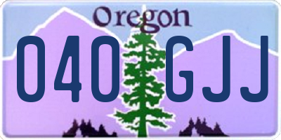 OR license plate 040GJJ
