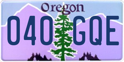 OR license plate 040GQE
