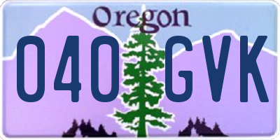 OR license plate 040GVK