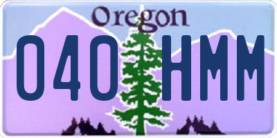 OR license plate 040HMM