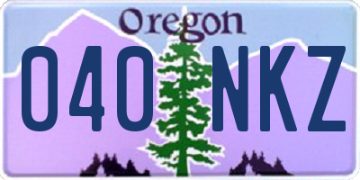 OR license plate 040NKZ
