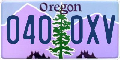 OR license plate 040OXV