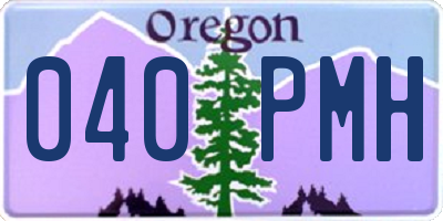 OR license plate 040PMH