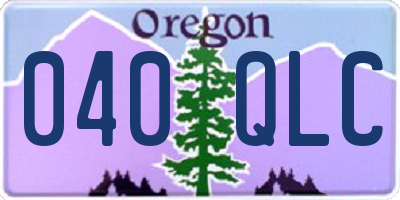 OR license plate 040QLC