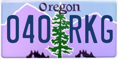 OR license plate 040RKG