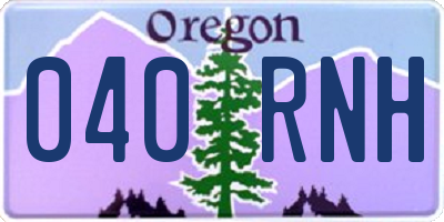 OR license plate 040RNH
