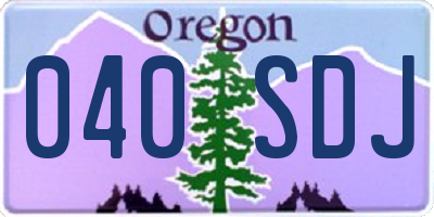OR license plate 040SDJ