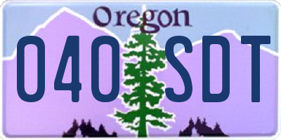 OR license plate 040SDT