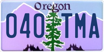 OR license plate 040TMA