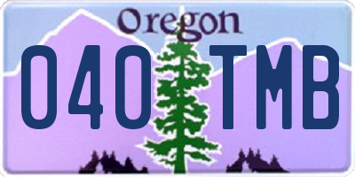 OR license plate 040TMB