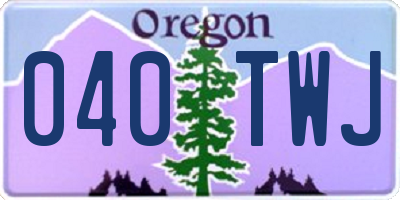 OR license plate 040TWJ