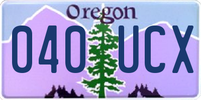 OR license plate 040UCX