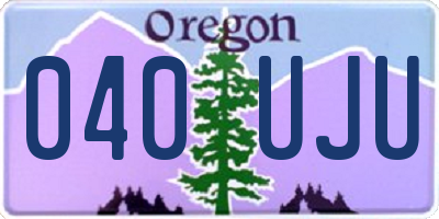 OR license plate 040UJU