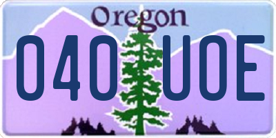 OR license plate 040UOE