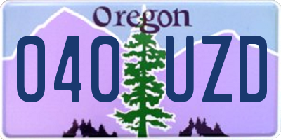 OR license plate 040UZD