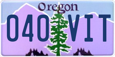 OR license plate 040VIT