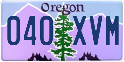 OR license plate 040XVM