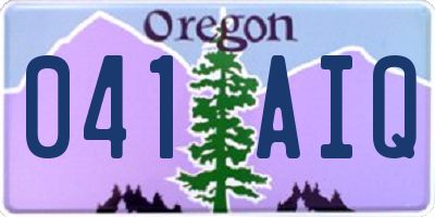 OR license plate 041AIQ