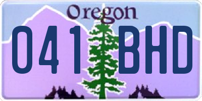 OR license plate 041BHD