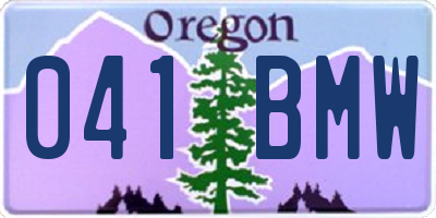 OR license plate 041BMW