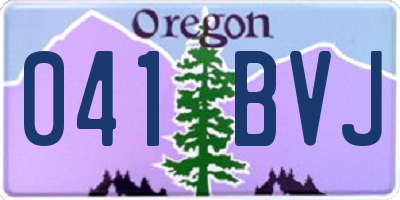 OR license plate 041BVJ