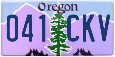OR license plate 041CKV