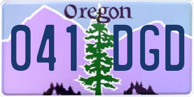OR license plate 041DGD
