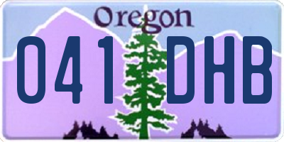 OR license plate 041DHB
