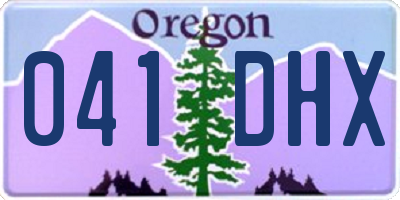 OR license plate 041DHX