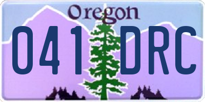 OR license plate 041DRC