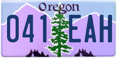 OR license plate 041EAH