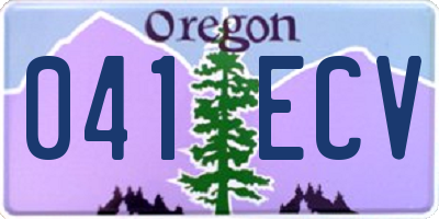 OR license plate 041ECV