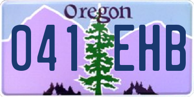 OR license plate 041EHB