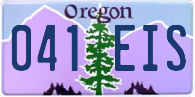 OR license plate 041EIS