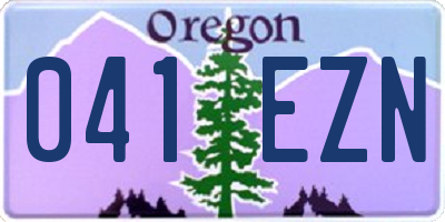 OR license plate 041EZN