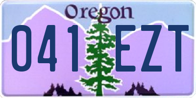 OR license plate 041EZT