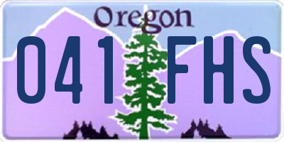 OR license plate 041FHS