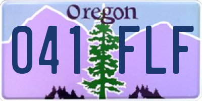OR license plate 041FLF