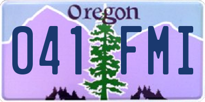 OR license plate 041FMI