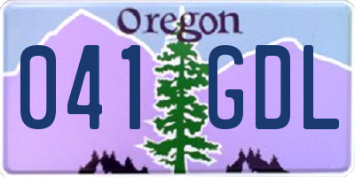 OR license plate 041GDL