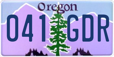 OR license plate 041GDR