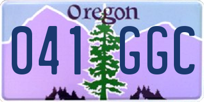 OR license plate 041GGC