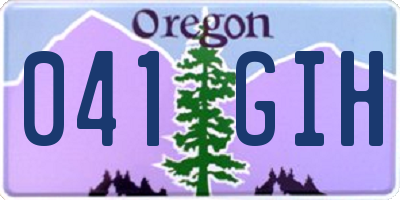 OR license plate 041GIH