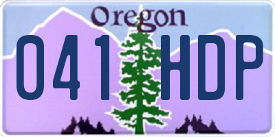 OR license plate 041HDP