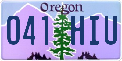 OR license plate 041HIU