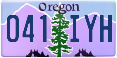 OR license plate 041IYH
